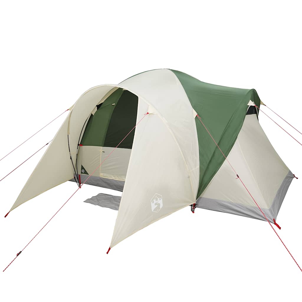 Tenda da Campeggio a Cupola per 6 Persone Verde Impermeabile