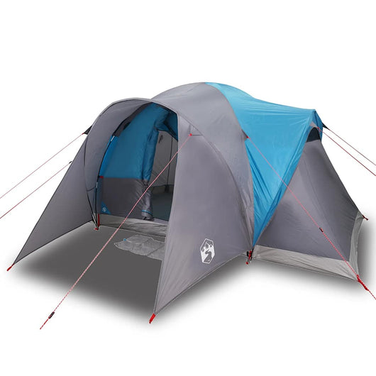 Tenda da Campeggio a Cupola per 4 Persone Blu Impermeabile