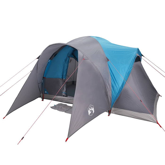 Tenda da Campeggio a Cupola per 4 Persone Blu Impermeabile