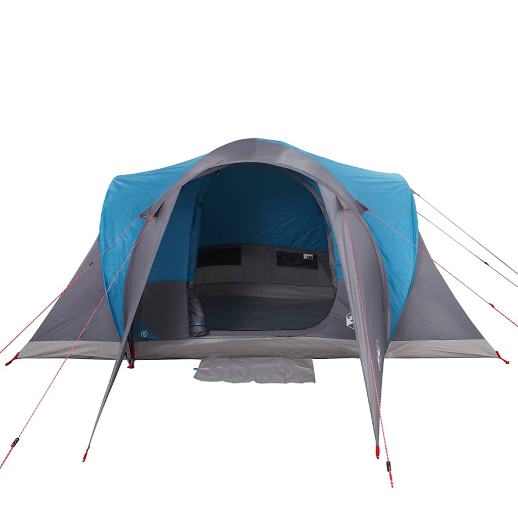 Tenda da Campeggio a Cupola per 4 Persone Blu Impermeabile