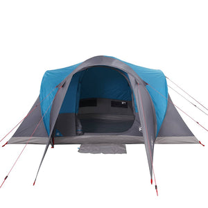 Tenda da Campeggio a Cupola per 4 Persone Blu Impermeabile