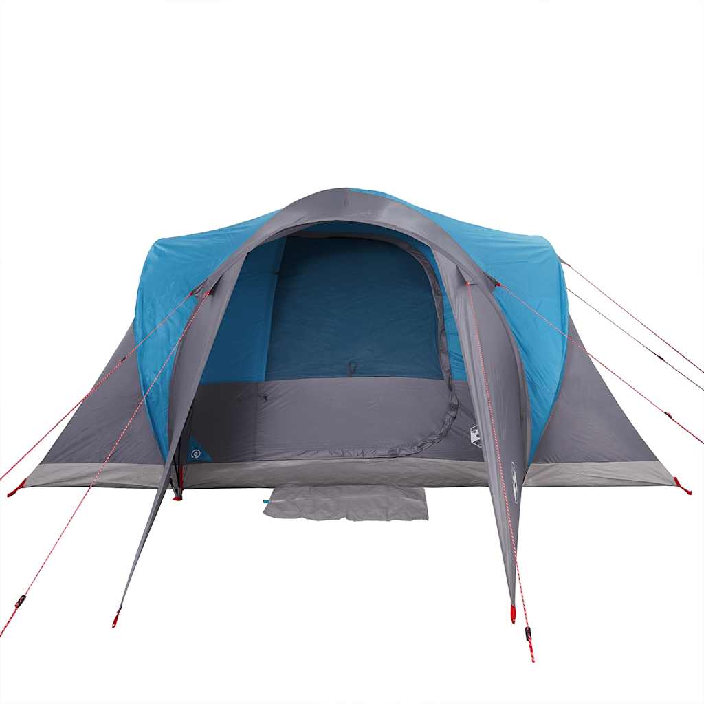 Tenda da Campeggio a Cupola per 4 Persone Blu Impermeabile