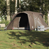 vidaXL Tenda da Campeggio a Cupola per 6 Persone Marrone Impermeabile
