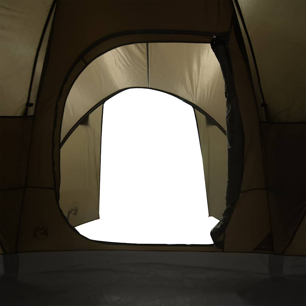 vidaXL Tenda da Campeggio a Cupola per 6 Persone Marrone Impermeabile