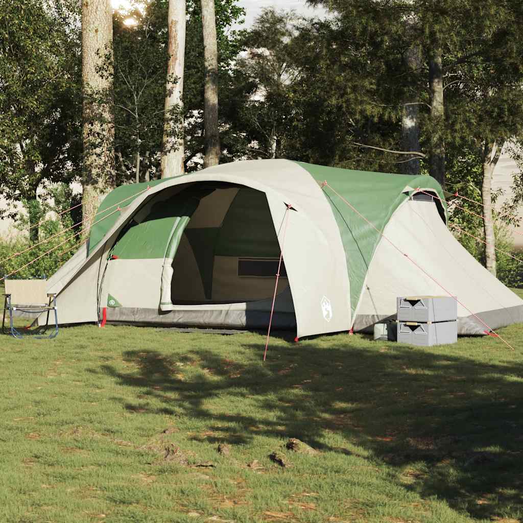 vidaXL Tenda da Campeggio a Cupola per 6 Persone Verde Impermeabile