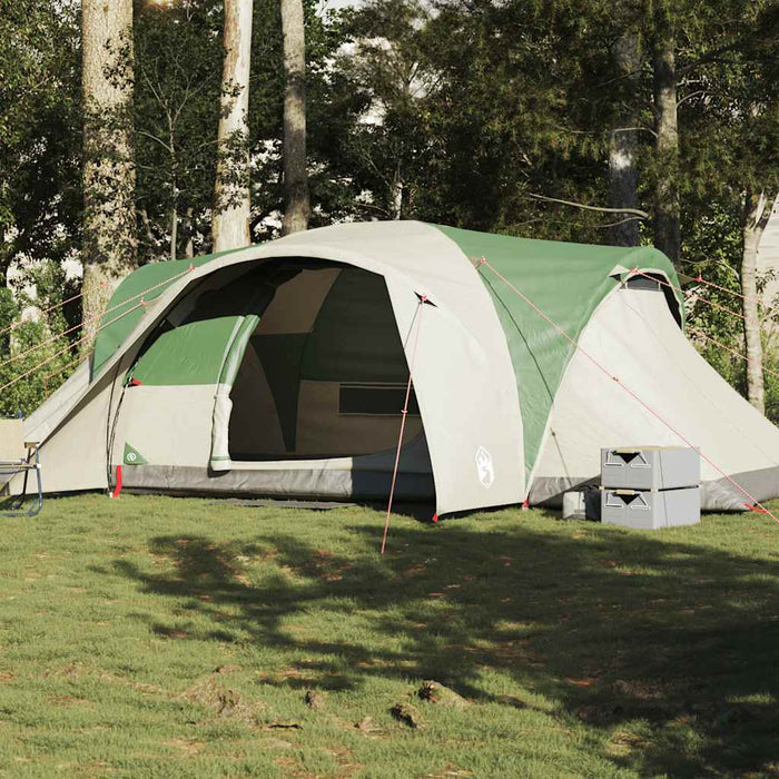 vidaXL Tenda da Campeggio a Cupola per 6 Persone Verde Impermeabile