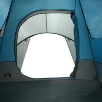 Tenda da Campeggio a Cupola per 4 Persone Blu Impermeabile