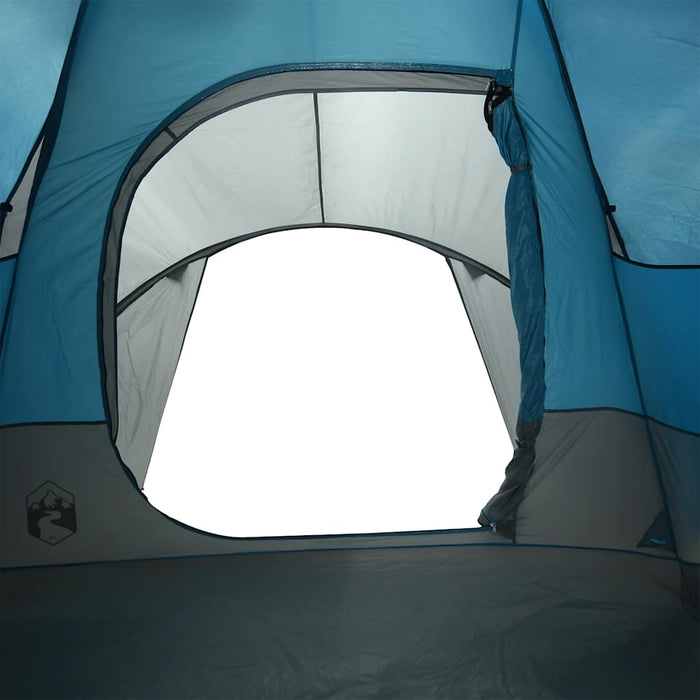 Tenda da Campeggio a Cupola per 4 Persone Blu Impermeabile