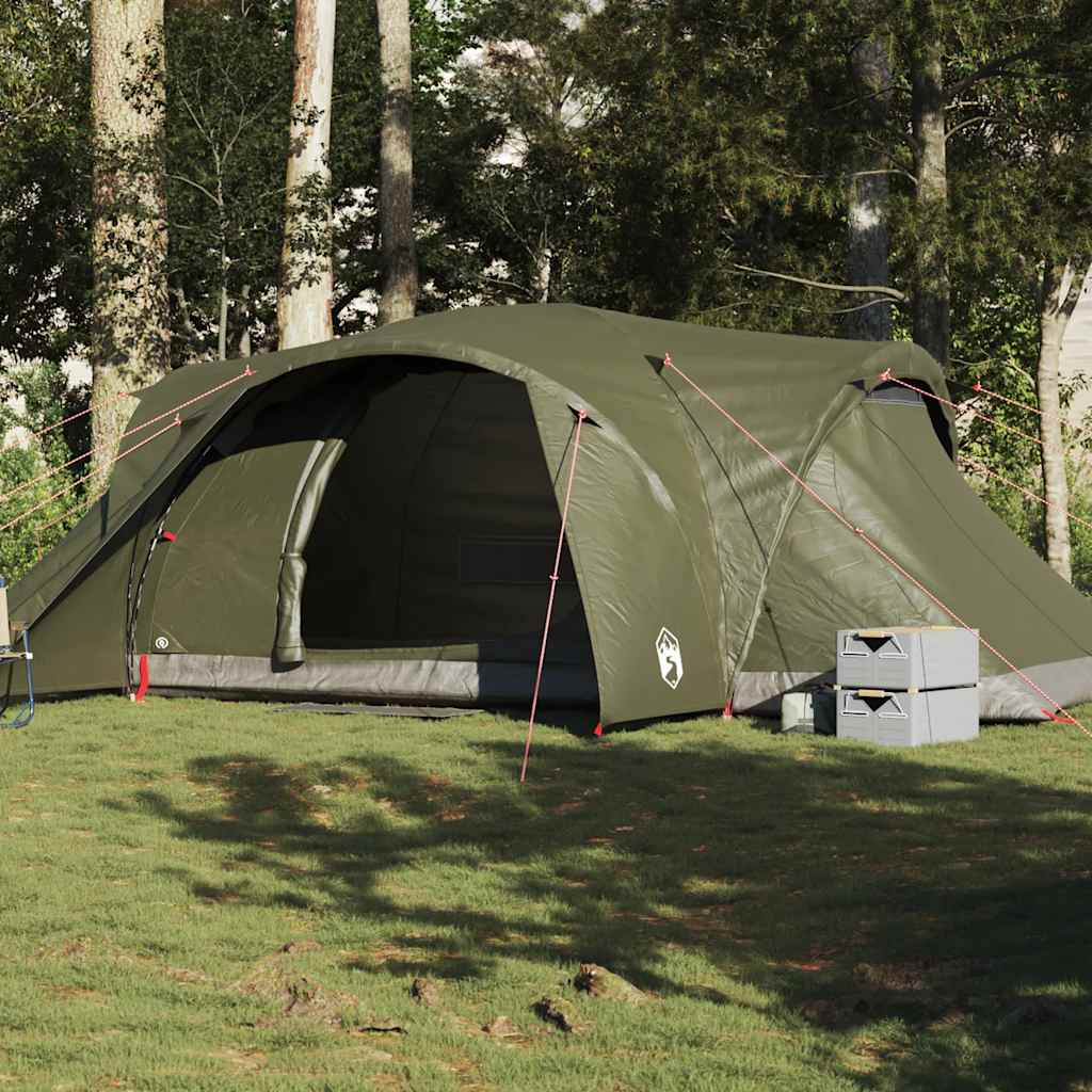 vidaXL Tenda Familiare a Cupola 6 Persone Verde Oliva Impermeabile