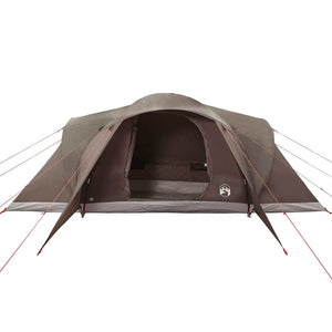 vidaXL Tenda da Campeggio a Cupola per 6 Persone Marrone Impermeabile