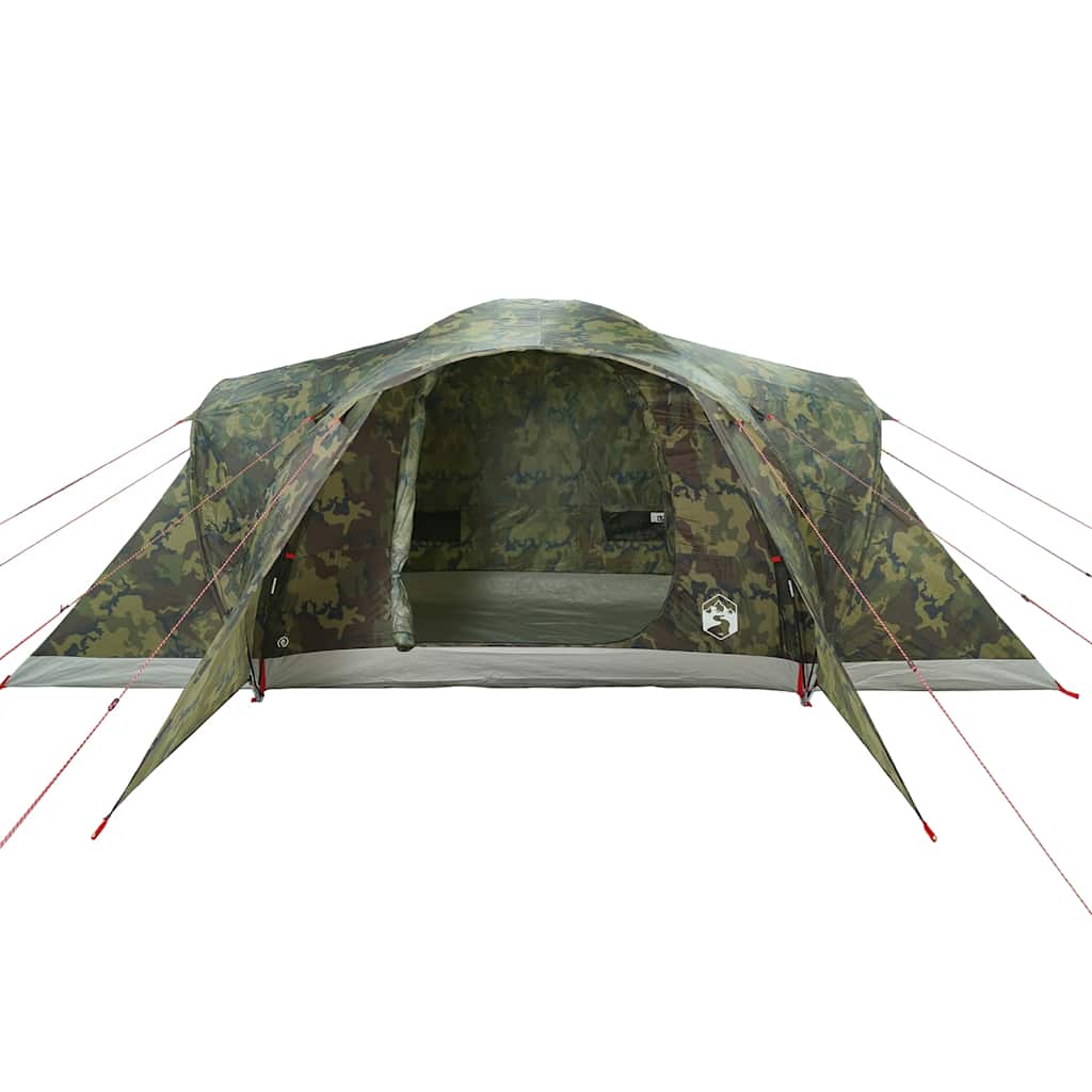 vidaXL Tenda da Campeggio a Cupola per 6 Persone Mimetica Impermeabile