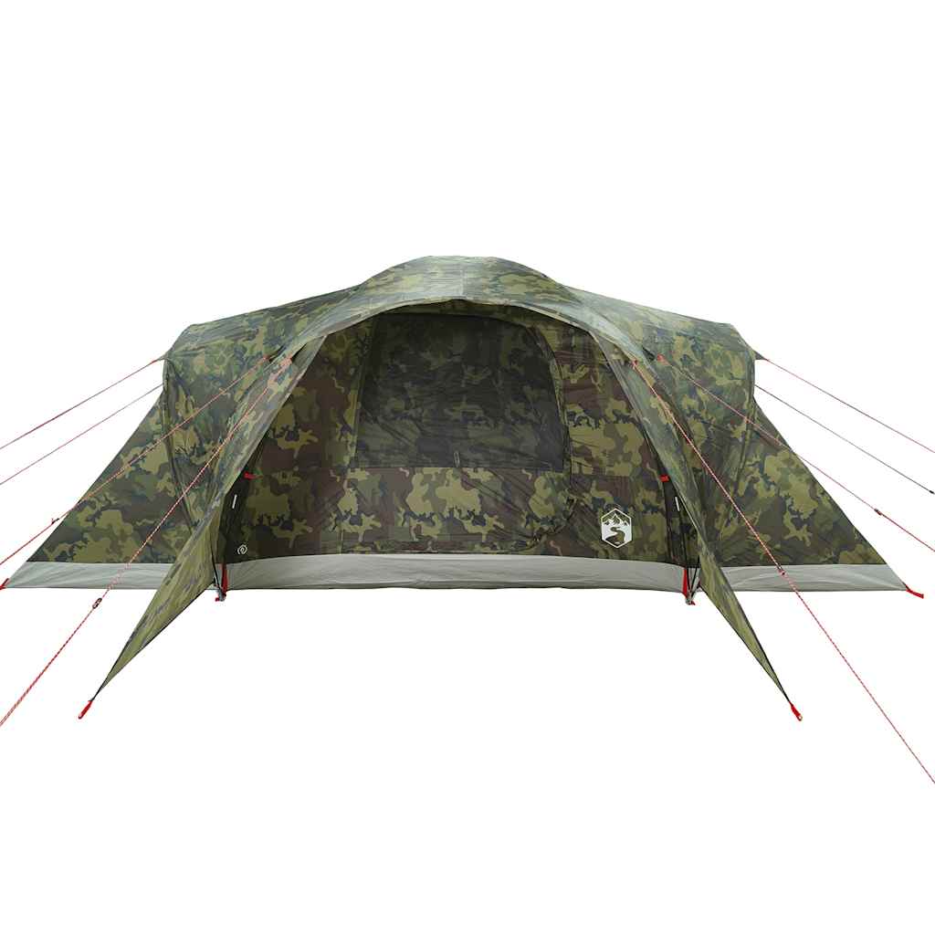 vidaXL Tenda da Campeggio a Cupola per 6 Persone Mimetica Impermeabile
