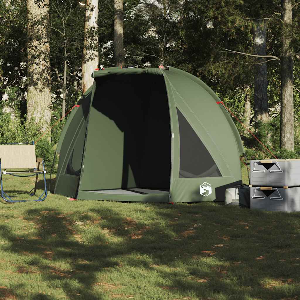 vidaXL Tenda da Pesca Verde Oliva Impermeabile