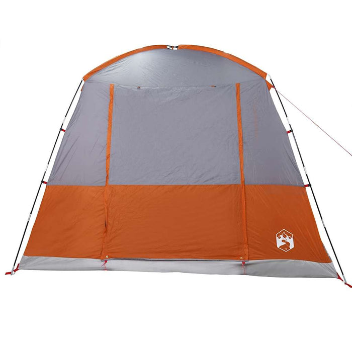 vidaXL Tenda da Campeggio 4 Persone Grigio e Arancione Impermeabile