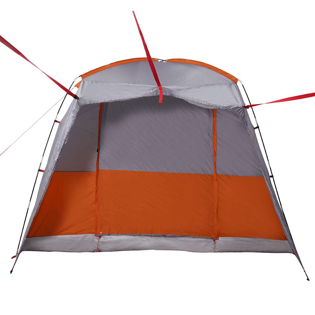 vidaXL Tenda da Campeggio 4 Persone Grigio e Arancione Impermeabile