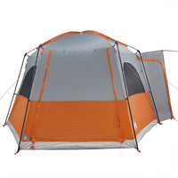 vidaXL Tenda da Campeggio 4 Persone Grigio e Arancione Impermeabile