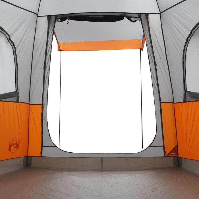 Tenda da Campeggio 4 Persone Grigio e Arancione Impermeabile 4009493