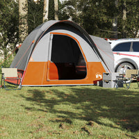 Tenda da Campeggio 4 Persone Grigio e Arancione Impermeabile 4009496