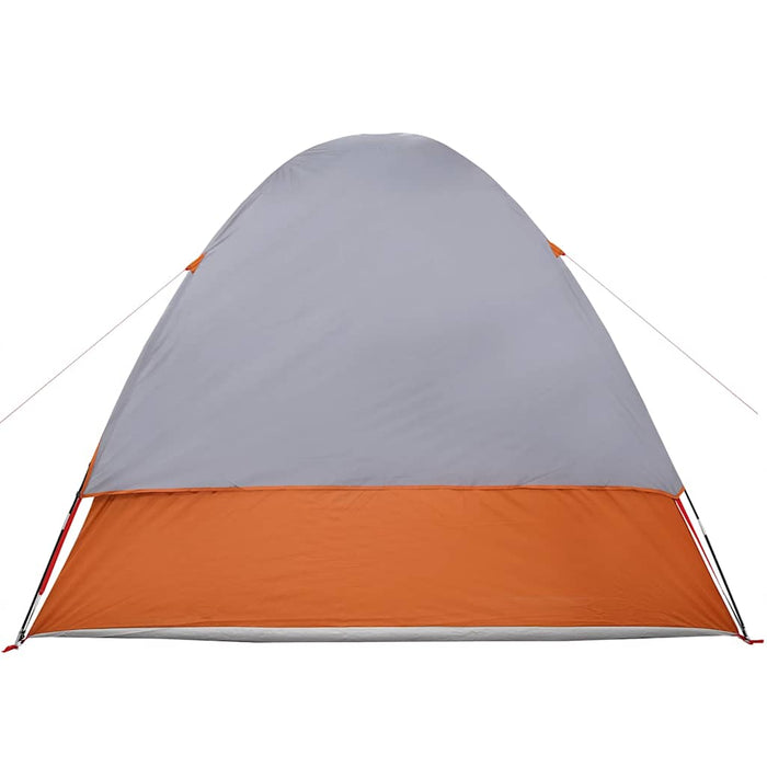 Tenda da Campeggio 4 Persone Grigio e Arancione Impermeabile 4009496