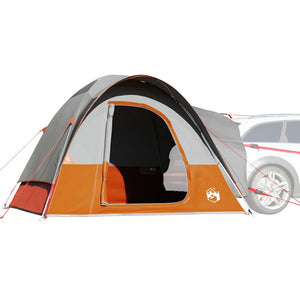 Tenda da Campeggio 4 Persone Grigio e Arancione Impermeabile 4009496