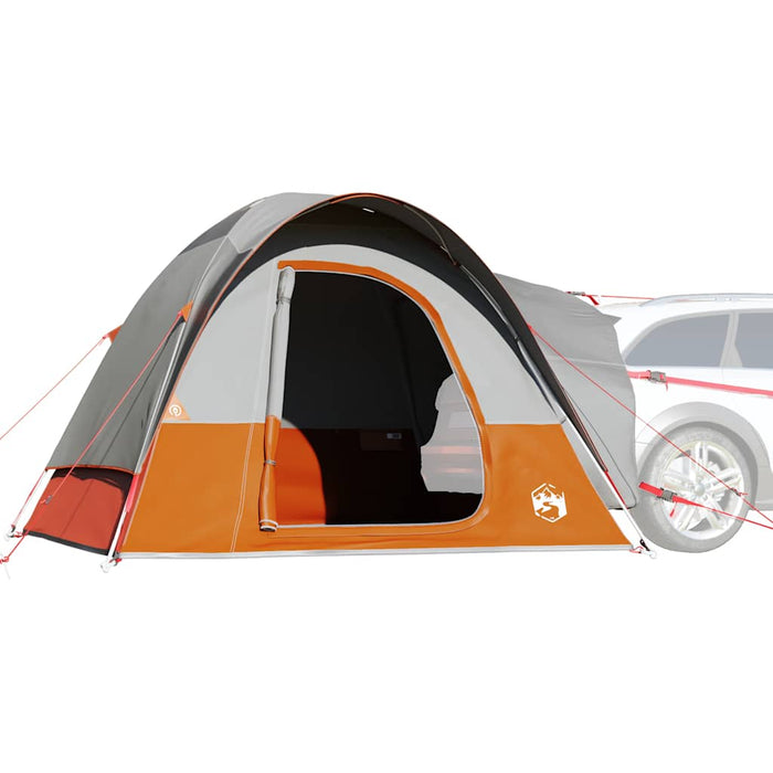 Tenda da Campeggio 4 Persone Grigio e Arancione Impermeabile 4009496
