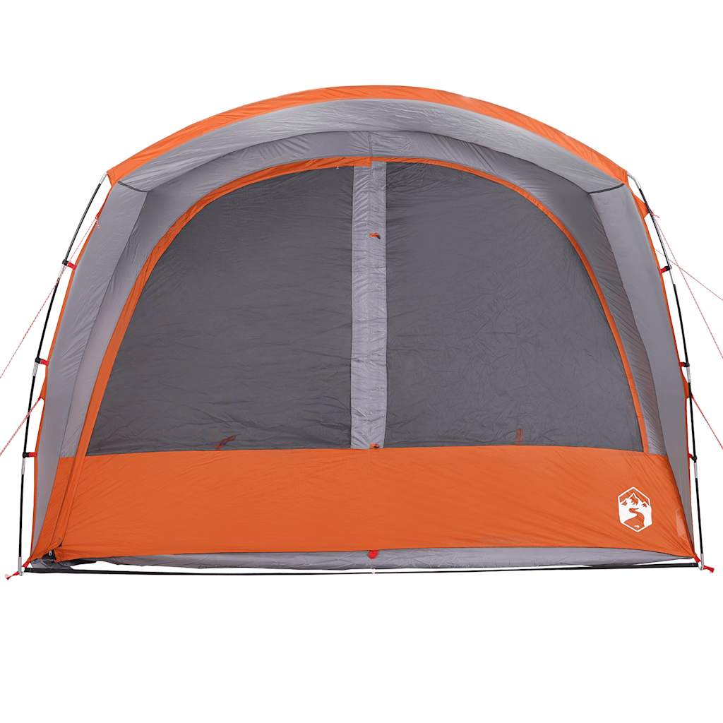 vidaXL Tenda da Campeggio 4 Persone Grigio e Arancione Impermeabile