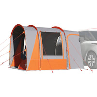 vidaXL Tenda da Campeggio 4 Persone Grigio e Arancione Impermeabile