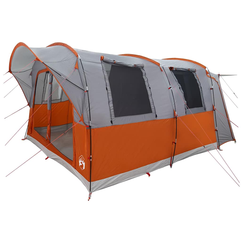 Tenda da Campeggio 4 Persone Grigio e Arancione Impermeabile 4009502