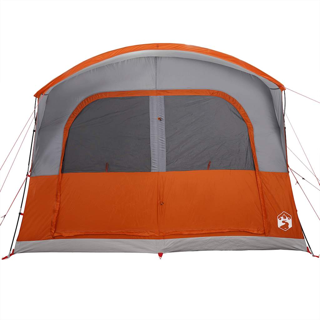 Tenda da Campeggio 4 Persone Grigio e Arancione Impermeabile 4009502
