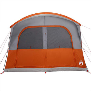 Tenda da Campeggio 4 Persone Grigio e Arancione Impermeabile 4009502