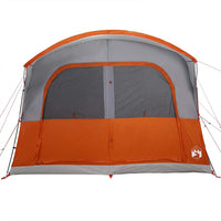 vidaXL Tenda da Campeggio 4 Persone Grigio e Arancione Impermeabile
