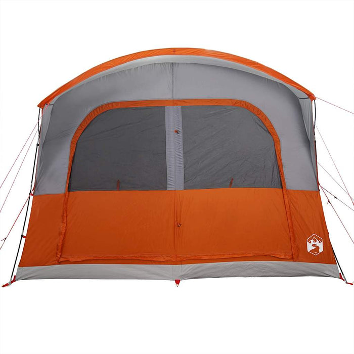 vidaXL Tenda da Campeggio 4 Persone Grigio e Arancione Impermeabile