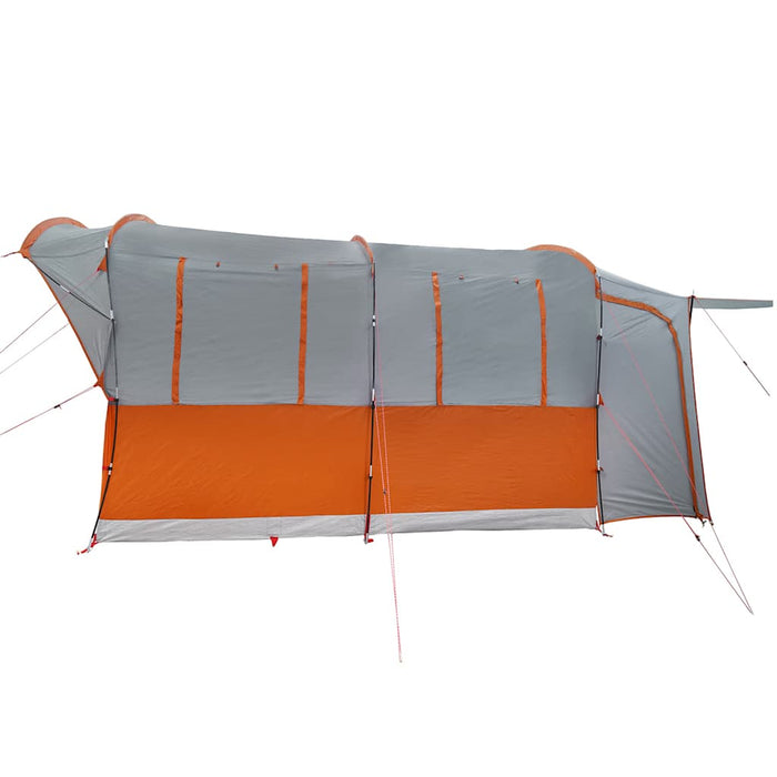 vidaXL Tenda da Campeggio 4 Persone Grigio e Arancione Impermeabile