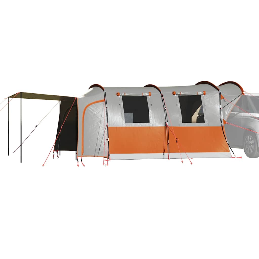 vidaXL Tenda da Campeggio 4 Persone Grigio e Arancione Impermeabile