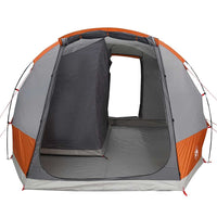 Tenda da Campeggio 2 Persone Grigio e Arancione Impermeabile