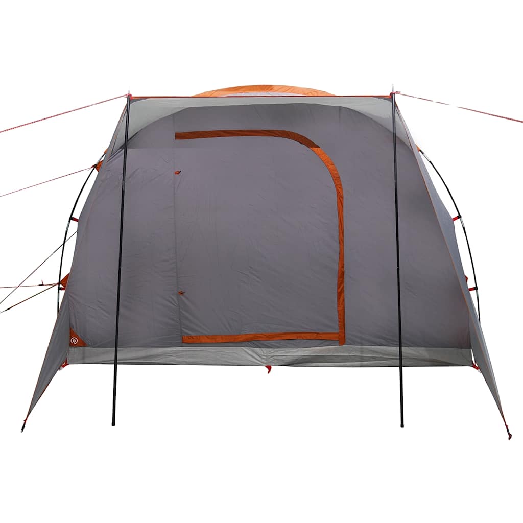 Tenda da Campeggio 2 Persone Grigio e Arancione Impermeabile