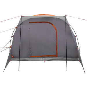 Tenda da Campeggio 2 Persone Grigio e Arancione Impermeabile