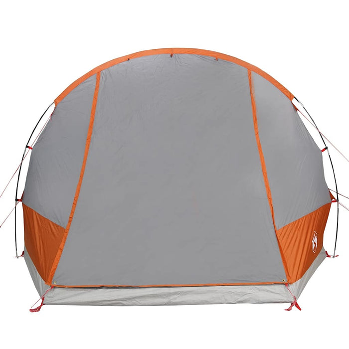 Tenda da Campeggio 2 Persone Grigio e Arancione Impermeabile