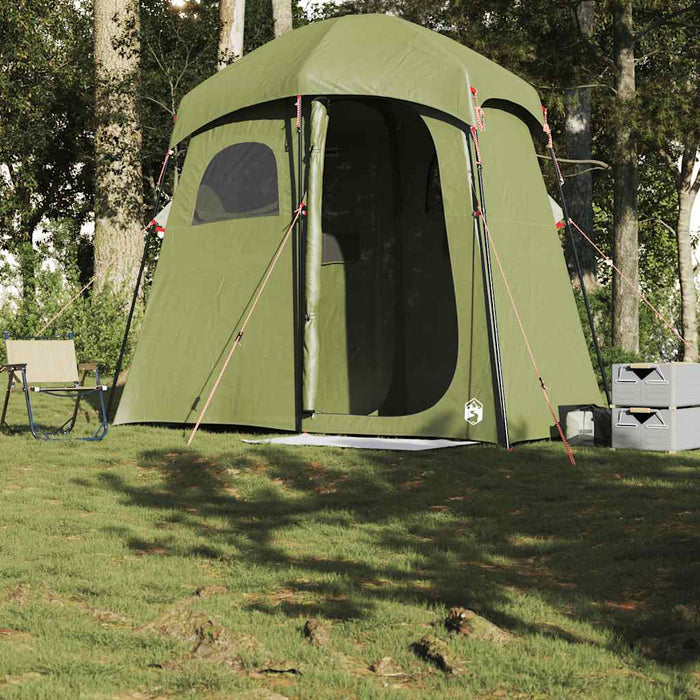vidaXL Tenda da Doccia per 2 Persone Verde Oliva Impermeabile