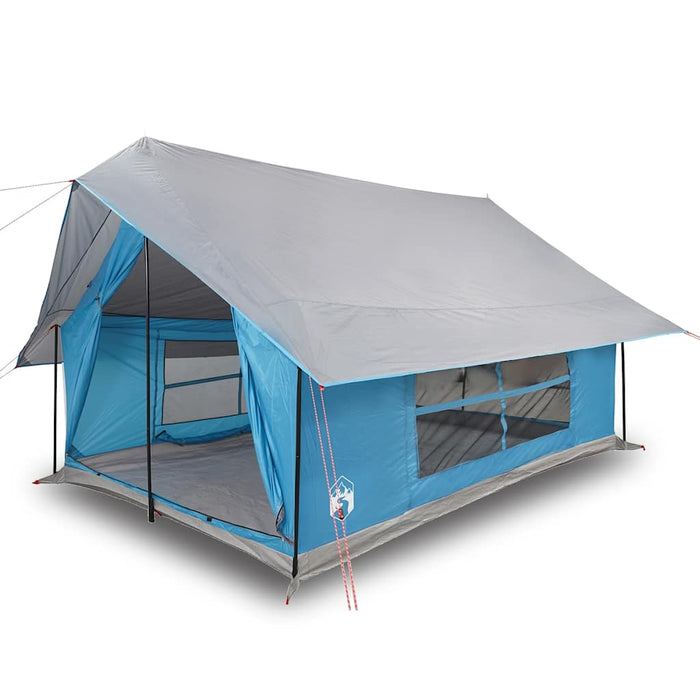 vidaXL Tenda da Campeggio per 5 Persone Blu Impermeabile