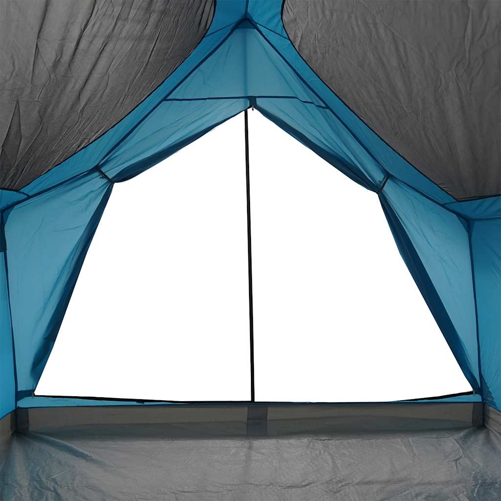vidaXL Tenda da Campeggio per 5 Persone Blu Impermeabile
