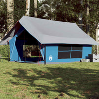 vidaXL Tenda da Campeggio per 5 Persone Blu Impermeabile