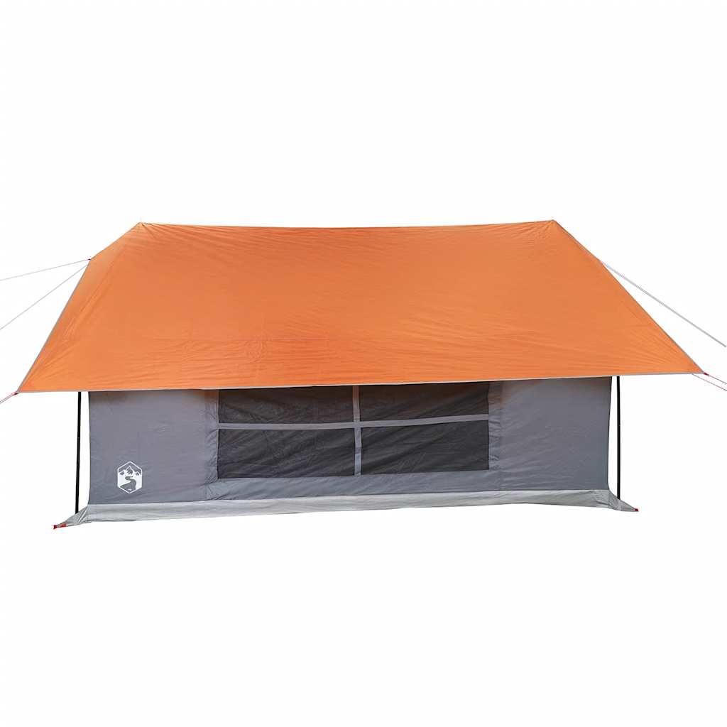 vidaXL Tenda da Campeggio 5 Persone Grigio e Arancione Impermeabile