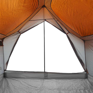 vidaXL Tenda da Campeggio 5 Persone Grigio e Arancione Impermeabile