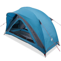 vidaXL Tenda da Campeggio per 1 Persona Blu Impermeabile