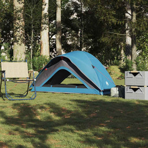 vidaXL Tenda da Campeggio per 1 Persona Blu Impermeabile