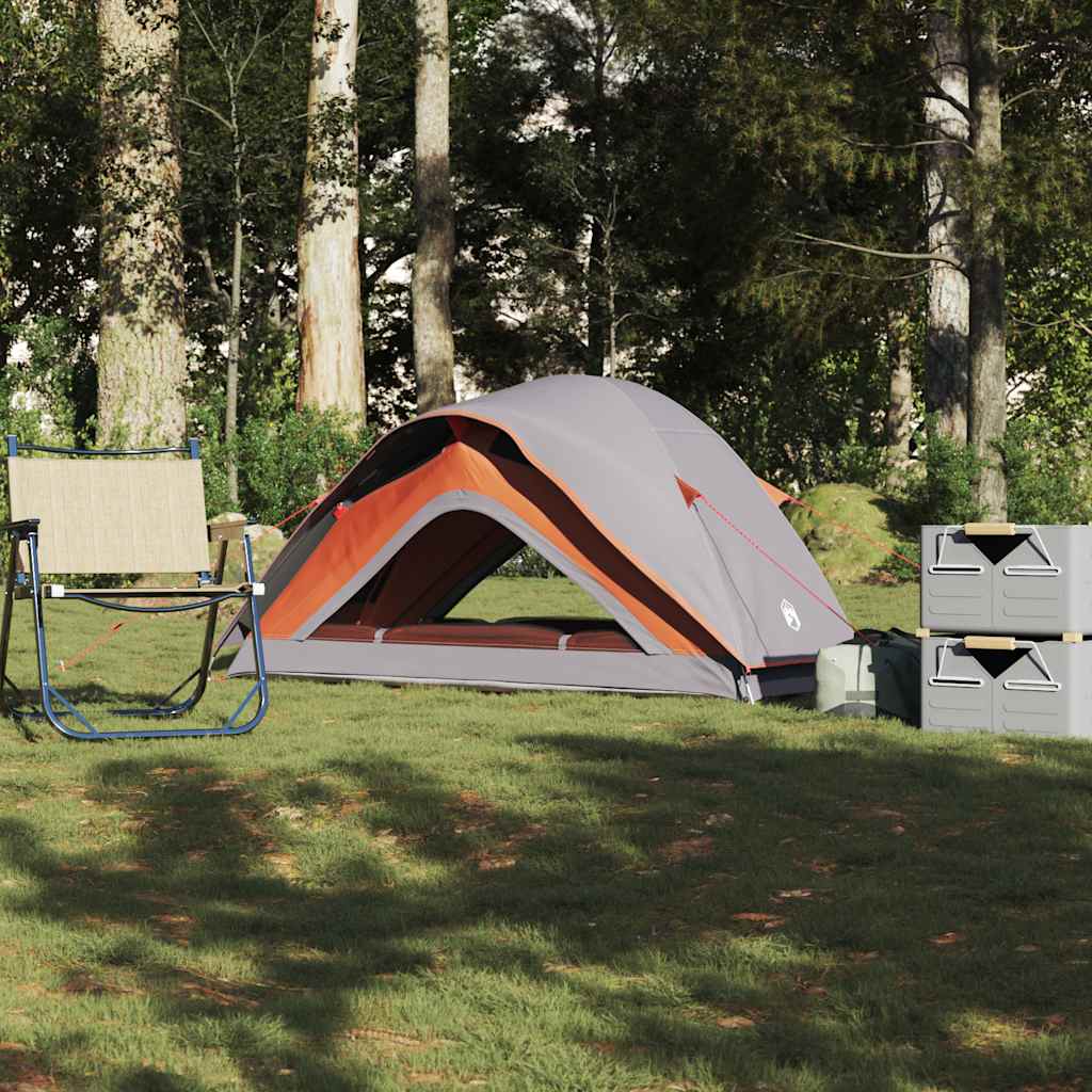Tenda da Campeggio 1 Persona Grigio e Arancione Impermeabile 4009544