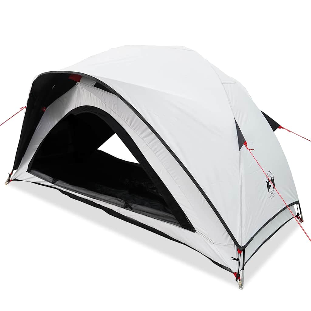Tenda Campeggio 1 Persone Bianca Tessuto Oscurante Impermeabile 4009545