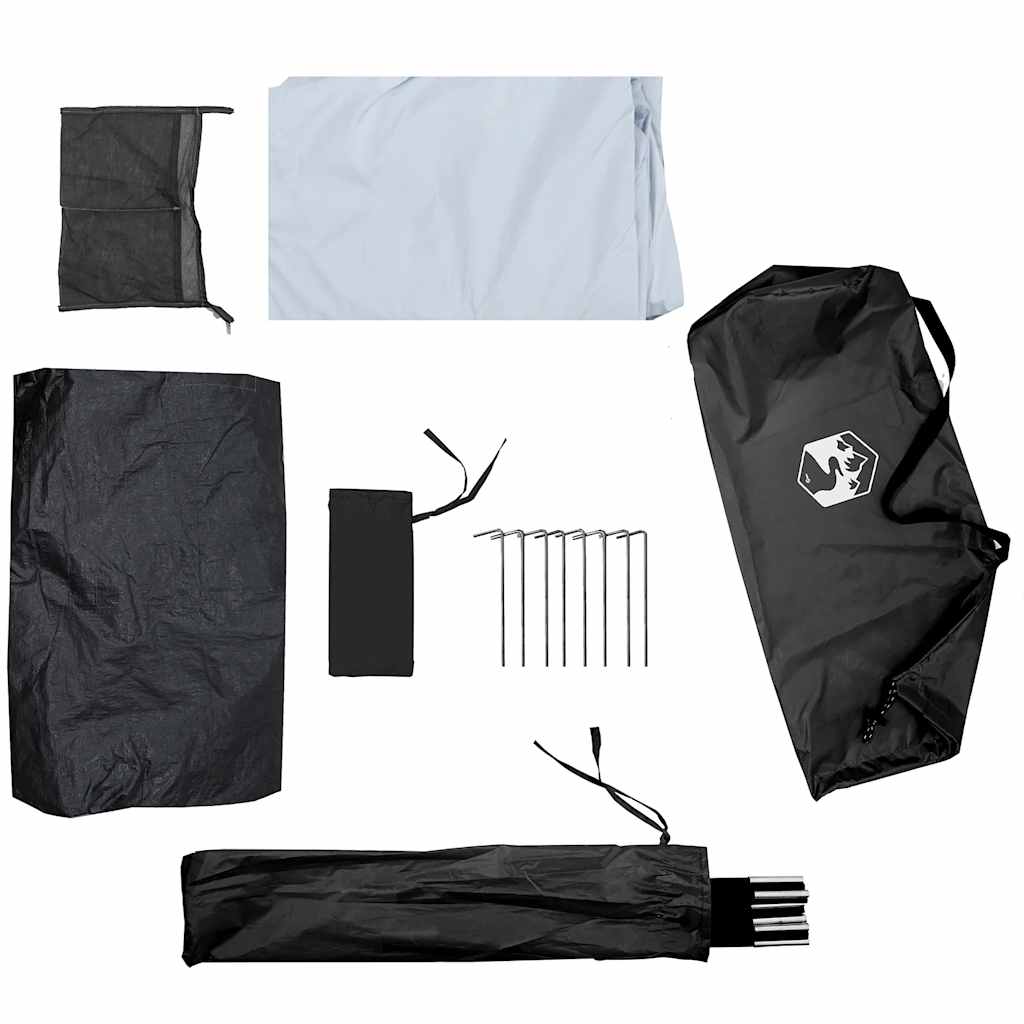 Tenda Campeggio 1 Persone Bianca Tessuto Oscurante Impermeabile 4009545