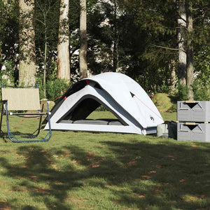 Tenda Campeggio 1 Persone Bianca Tessuto Oscurante Impermeabile 4009545